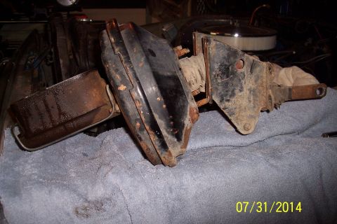 1978 Ford Bronco - This is a brake booster and master cylinder assembly, likely from an older vehicle.