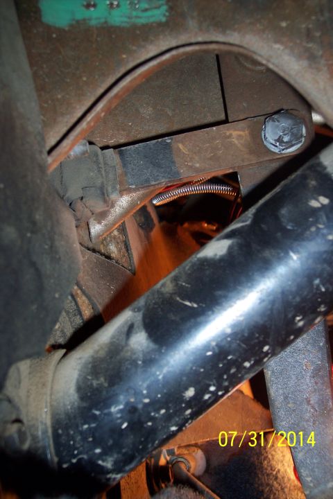 1978 Ford Bronco - Detail shot of brake drum and suspension parts, dated 07/31/2014.