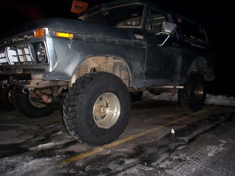 1979 Ford Bronco - This lifted Ford Bronco sits low on its suspension, ready for off-road adventure.