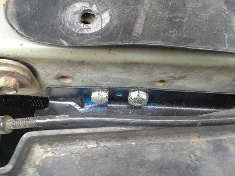 1991 Ford F-250 - This image shows a close-up of a vehicle's mounting bracket, not a specific model year.