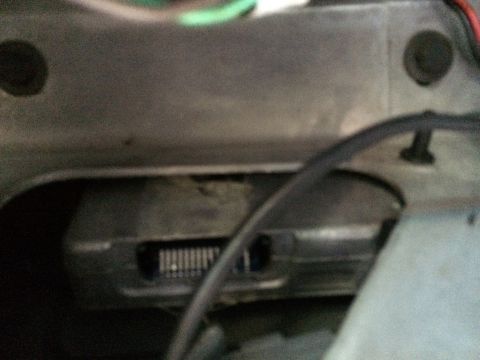 1997 Ford F-350 - Detail of a vehicle's interior, focusing on a vent and electrical components.