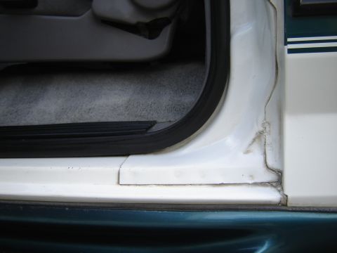 1996 Ford Bronco - Interior view of a vehicle's door frame and surrounding area.