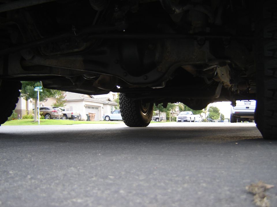 1996 Ford Bronco underside view showing suspension and differential