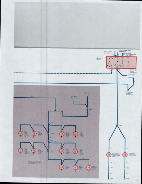 1979 Ford Bronco - This is a wiring diagram illustrating the electrical connections for various lights on a vehicle.