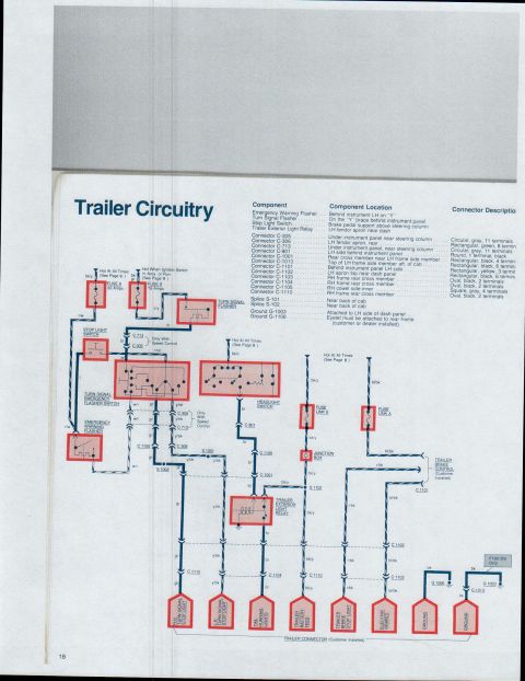 1979 Ford Bronco - This diagram details the trailer circuitry, including component locations and connector descriptions.