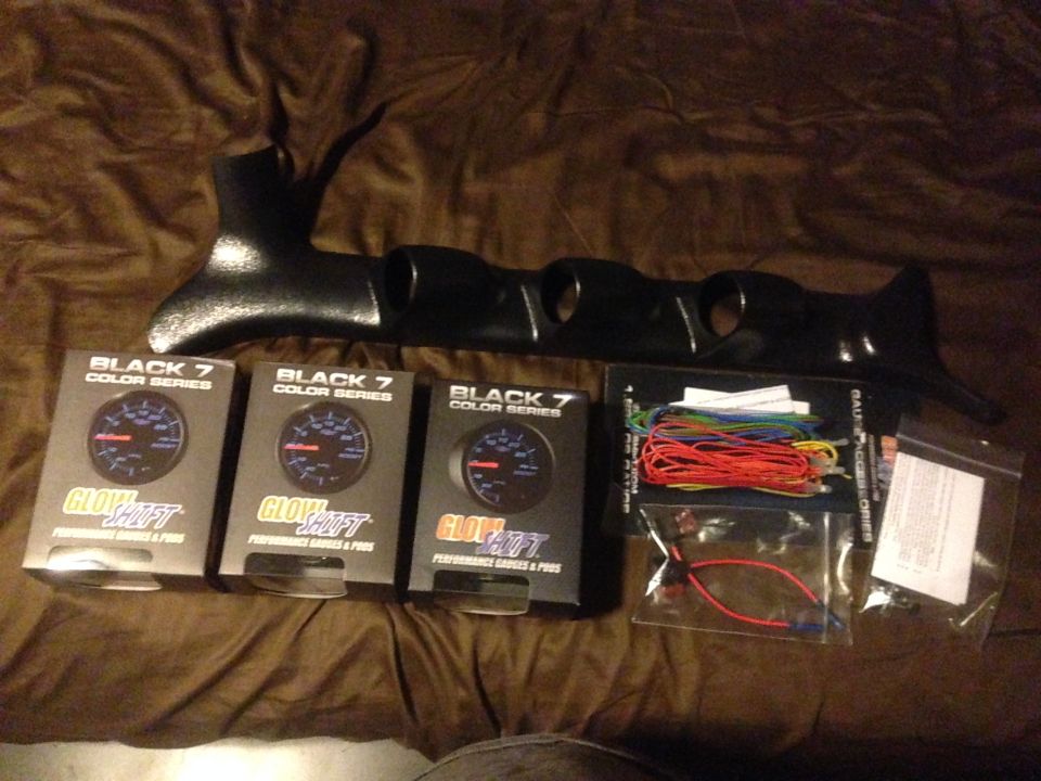 All from Glowshift as a kit. Oil preesure, trans temp and vacuum.