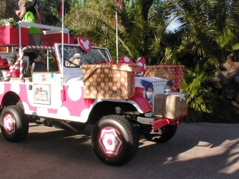 1979 Ford Bronco II - This heavily modified Jeep CJ-7 is decorated with a parade theme, baskets and Mickey Mouse ears.