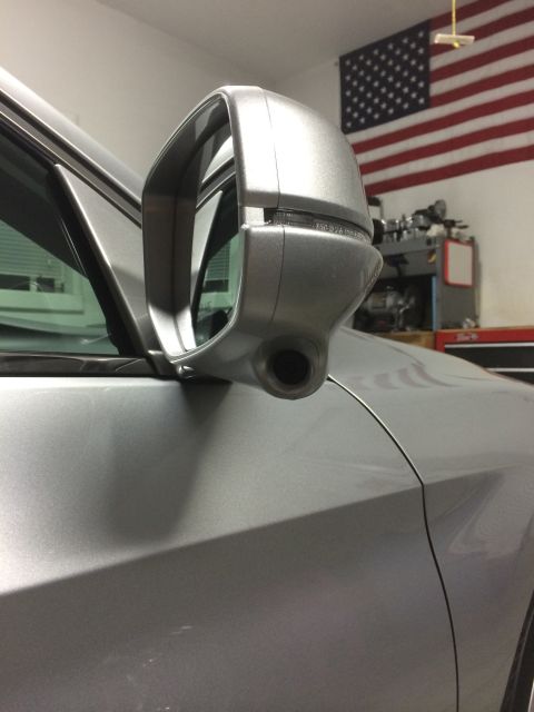 2014 Honda Accord - Side mirror assembly on a 2014 Honda Accord, showing the integrated camera housing.