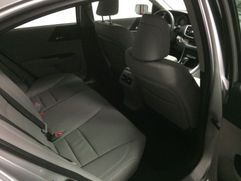 2014 Honda Accord - The interior of a 2014 Honda Accord is visible, gray leather seats and the dashboard.