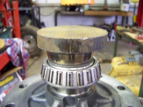 1999 Mercury Grand Marquis - Close-up of a differential bearing assembly, likely undergoing maintenance or repair.