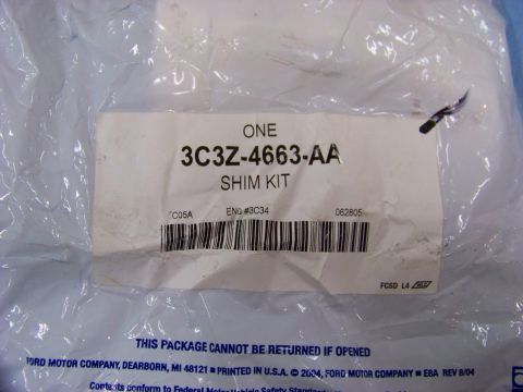 1999 Mercury Grand Marquis - Shim kit packaging with part number 3C3Z-4663-AA, manufactured by Ford Motor Company.