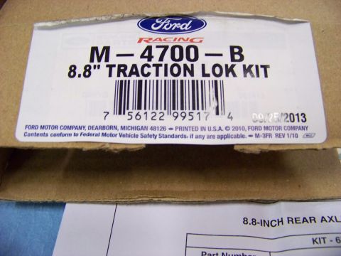 1999 Mercury Grand Marquis - Box label for Ford Racing M-4700-B 8.8" Traction Lok Kit, printed in 2010.