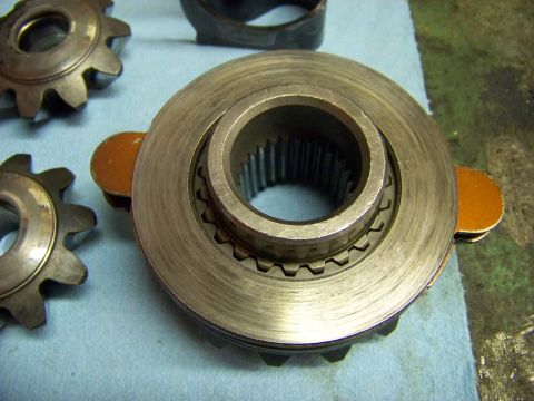 1999 Mercury Grand Marquis - Close-up of differential gears and clutch pack components, suggesting a transmission or differential rebuild.