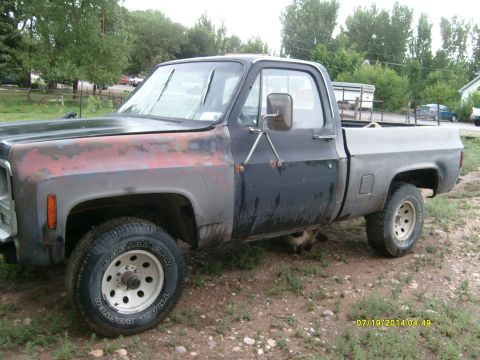 1979 GMC C/K Pickup - This truck appears to be from the late 1970s, possibly a 1977 model, with significant cosmetic wear.