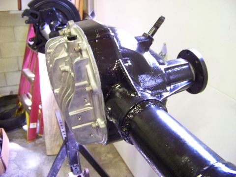 1999 Mercury Grand Marquis - A close-up view of a rear differential assembly, likely undergoing maintenance or upgrade.