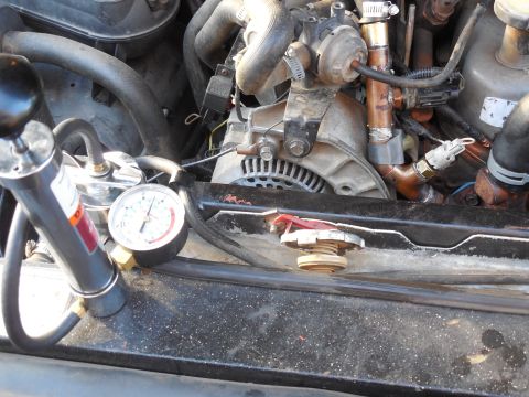 1983 Ford Bronco - I discovered 2 problems I didn't know I had before: 1) the t/stat cover casting has a flat spot that allows a coolant leak if the clamp isn…