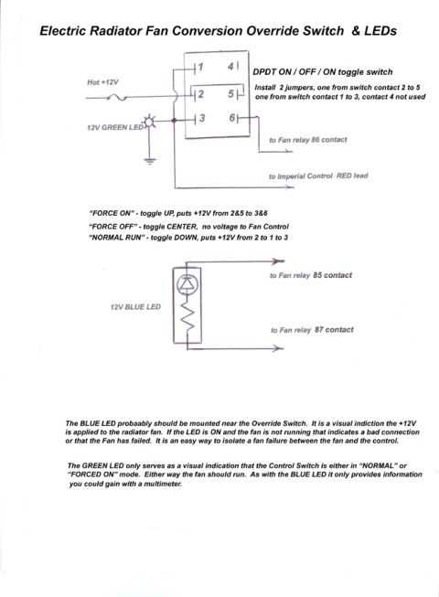 1983 Ford Bronco - A diagram showing how to use a standard DPDT toggle switch in order to have 3 function control.
