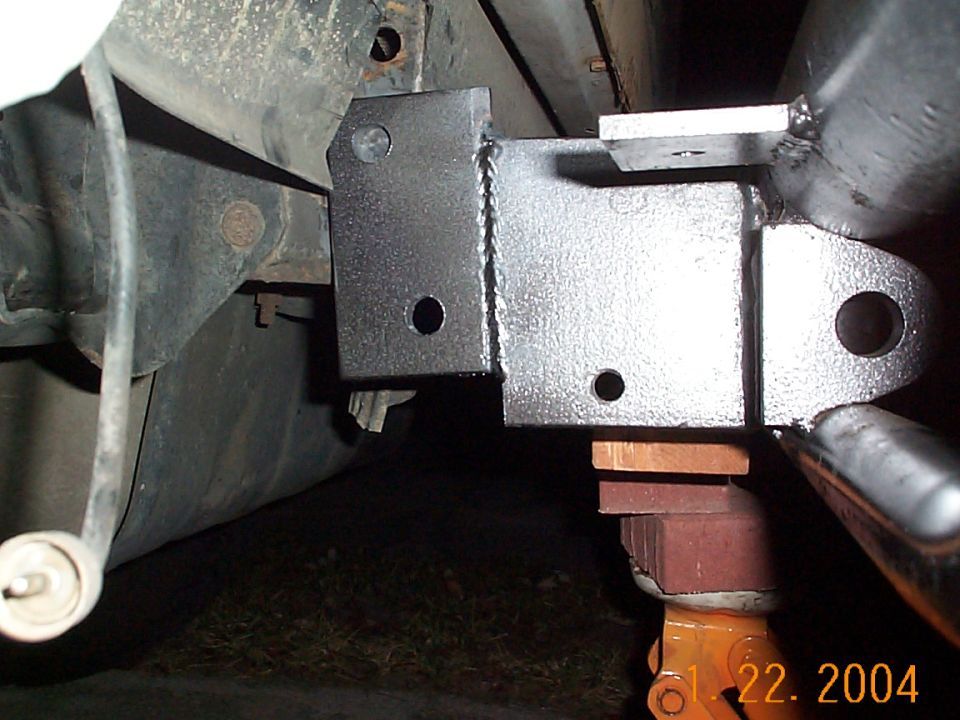 Almost there. Getting the holes lined up for the bolts.
