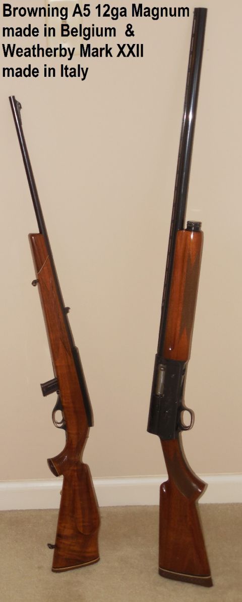 2004 Land Rover Land Rover - Belgian (Fabrique Nationale) Browning 12ga A5 Magnum (49x5") Italian (Beretta) Weatherby Mark XXII 22LR (43x8" w/large scope)