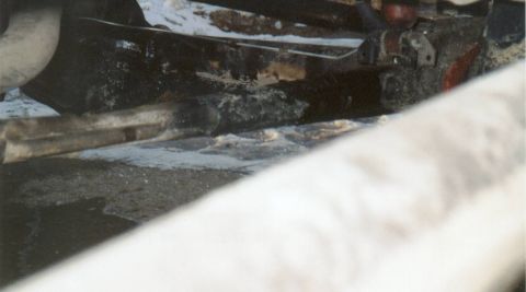 1980 Ford Bronco - My "swamper bumper": half of a 1.5" pipe welded across the radius arm so the swamper lugs glide smoothly over the arm. I saw it in an old T…