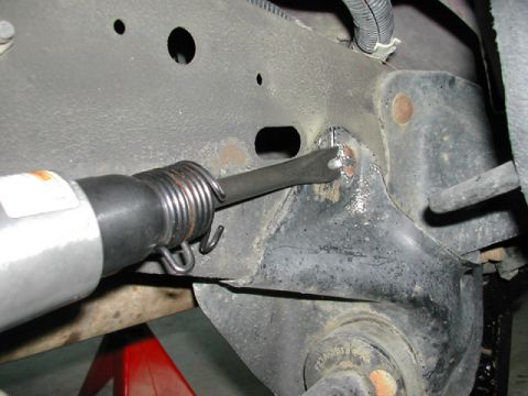 1996 Ford Bronco - Cutting the head off the 3rd rivet.