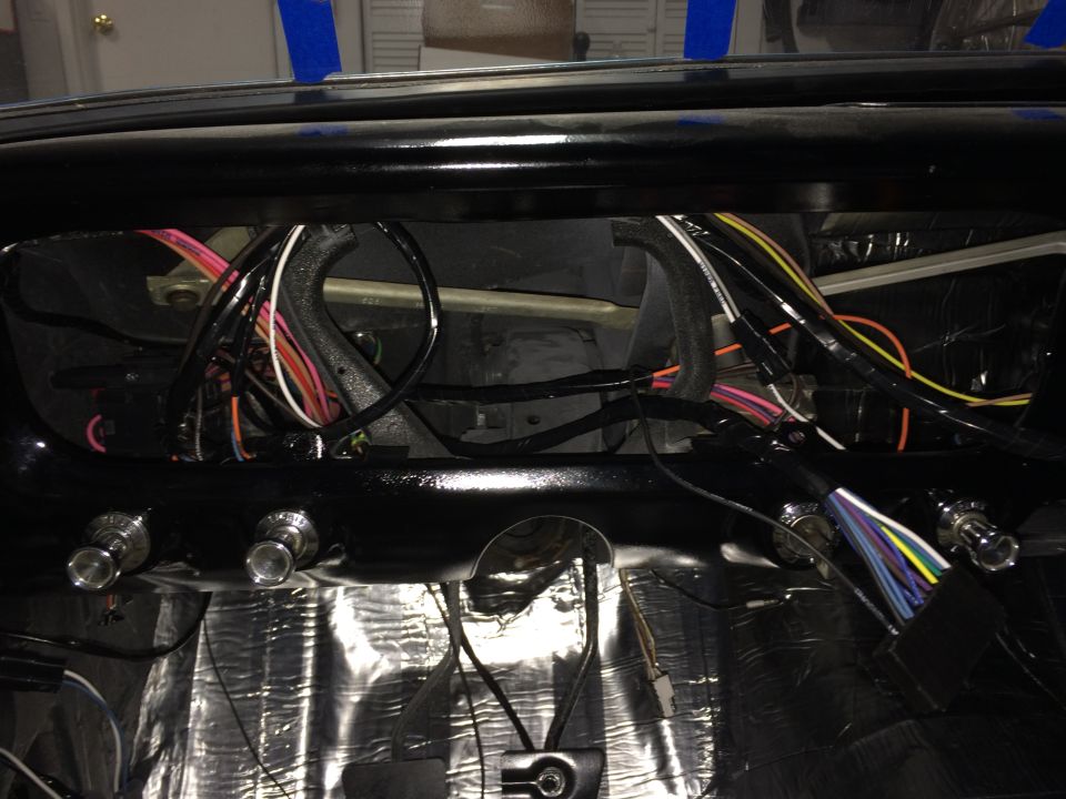1965 Mustang instrument cluster hole overview