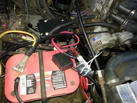 1992 Ford Bronco - Here is the solenoid wired up..I did use the factory mount so I had to drill holes in the case and flip it upside down to mount it to the f…