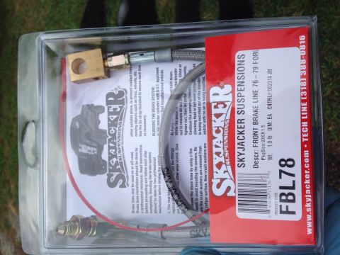 1979 Ford Bronco - Skyjacker Suspensions front brake line kit, part number FBL78, for 1976-1979 Ford vehicles.