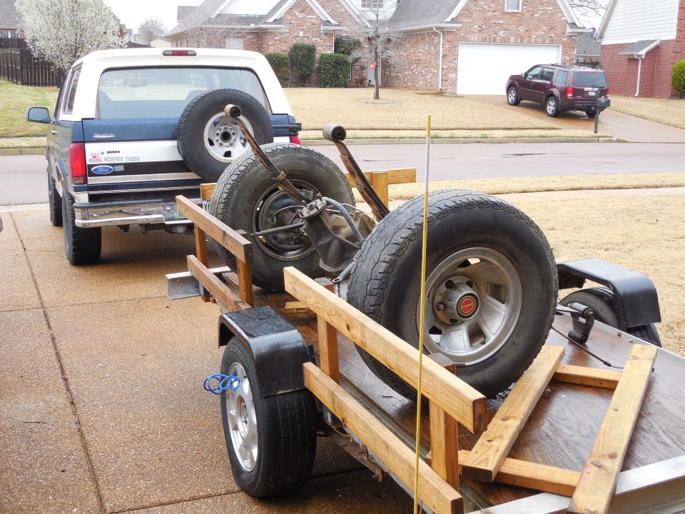 For no apparent reason, the rear axle started making nasty noises, so I swapped it last winter for the one from the '93 XLT body donor for my '83.  Since I didn't want to replace the U-bolts, I left the housing in the '93EB and just swapped the guts.