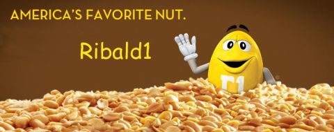 1971 Ford Ranchero - A humorous advertisement an M&M character and peanuts, with prominent text.