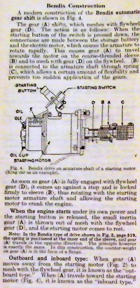 1909 Ford Model T - This diagram illustrates the internal workings of a Bendix automatic gear shift mechanism.