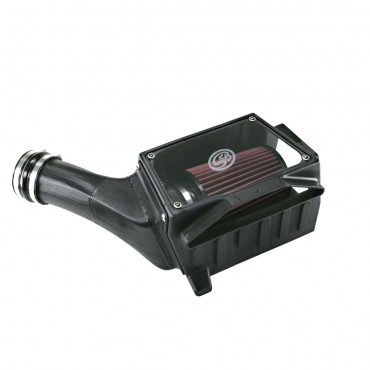 1988 Ford Bronco - This is an aftermarket air intake system, likely for a performance application, a prominent red filter element.