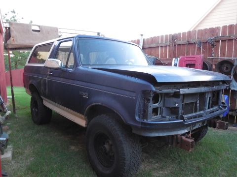 1993 Ford Bronco - I'm about to pull those mirrors & the grille reinforcement.