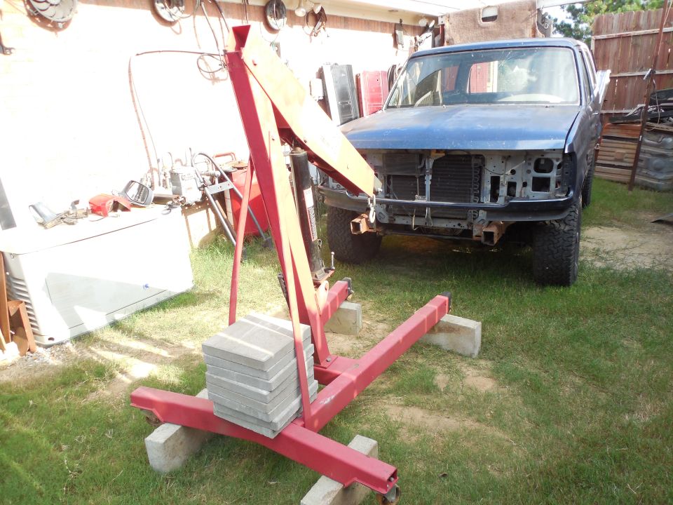 All the cement is to set the truck & hoist on so they don't sink in the yard when it rains (like my truck did).