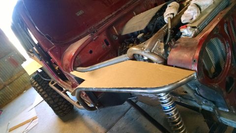 1985 Jeep CJ7 - Custom roll cage and suspension installed on a 1985 Jeep CJ7 chassis.