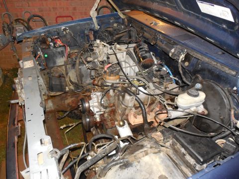 1993 Ford Bronco - Despite the torrential rains last night & this morning, it was surprisingly calm & cool this afternoon, so I pulled the cooling & A/C syste…