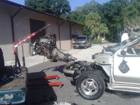 1990 Ford F-250 - 302 and 2wd 4R70W pulled from a 98 Explorer