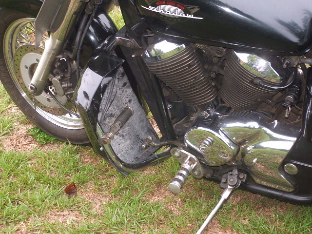 1998 Honda Shadow VT750C motorcycle engine and front wheel