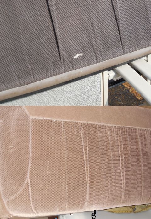 1983 Ford Bronco - The seatback had a similar spot of gold paint, but it's gone now.