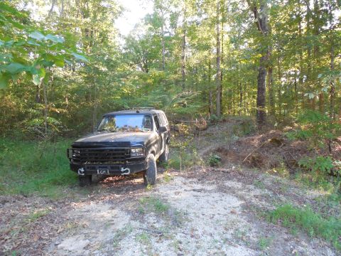 1983 Ford Bronco - This entrance used to stop right behind the truck; the realtor told me "they built a driveway about 15' off the road." It's now a…