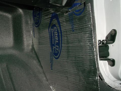 1967 Ford Mustang - Firewall & kick panel areas insulated before A/C was installed.
