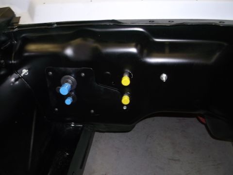 1967 Ford Mustang - Firewall with A/C installed, still needs detailing.
