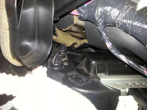 2003 Ford Crown Victoria - Old BDA already pulled. mine was held on with 3 bolts, not 4. To get this far you need to remove the radio, air bag and duct behind the air…