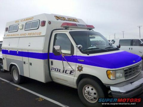 1994 Ford Bronco - A modified van serves as a police search and rescue vehicle.