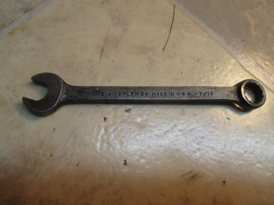 Wrench with 7/16 marking
