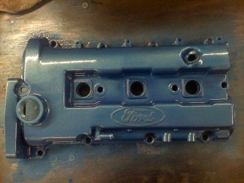 1993 Ford Probe - Painted Ford valve cover with embossed logo. The "SUPERMOTORS.NET" watermark is visible at the bottom right.