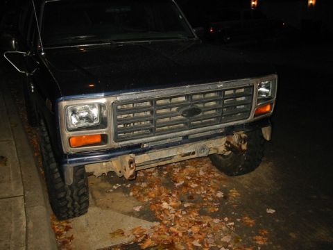 1985 Ford Bronco - Had to have the local Les Schwab cut off the old bumper and the bolts, they were so rusted on that even after a full day of soaking in PB B…