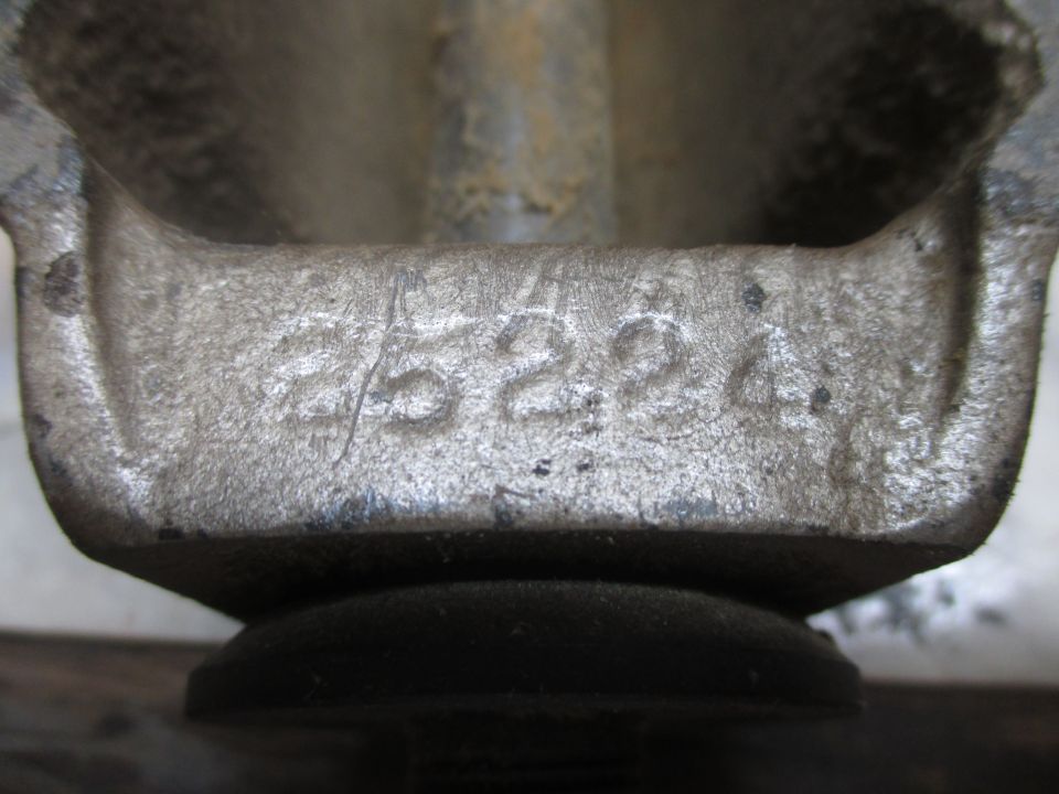 Part with stamped numbers 25224
