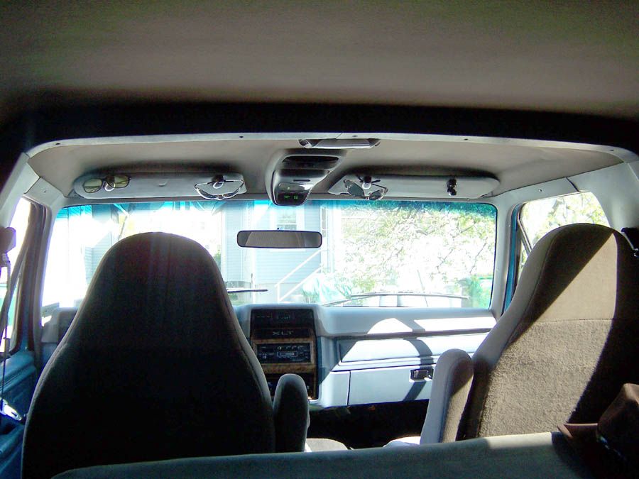A shot showing the gray cab and cap liner, OHC, dash cap  recolored to gray, excursion seats, etc.