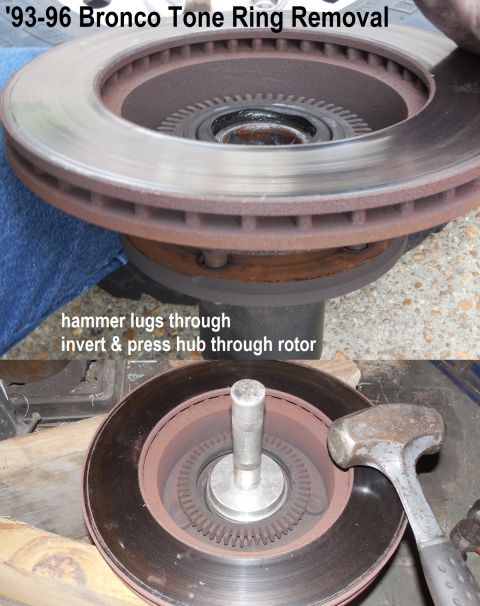 1983 Ford Bronco - Using this seal & bearing driver is one way to remove the '93-96 Bronco-only 4WABS tone ring. Another way is: after hammering the lugs out…
